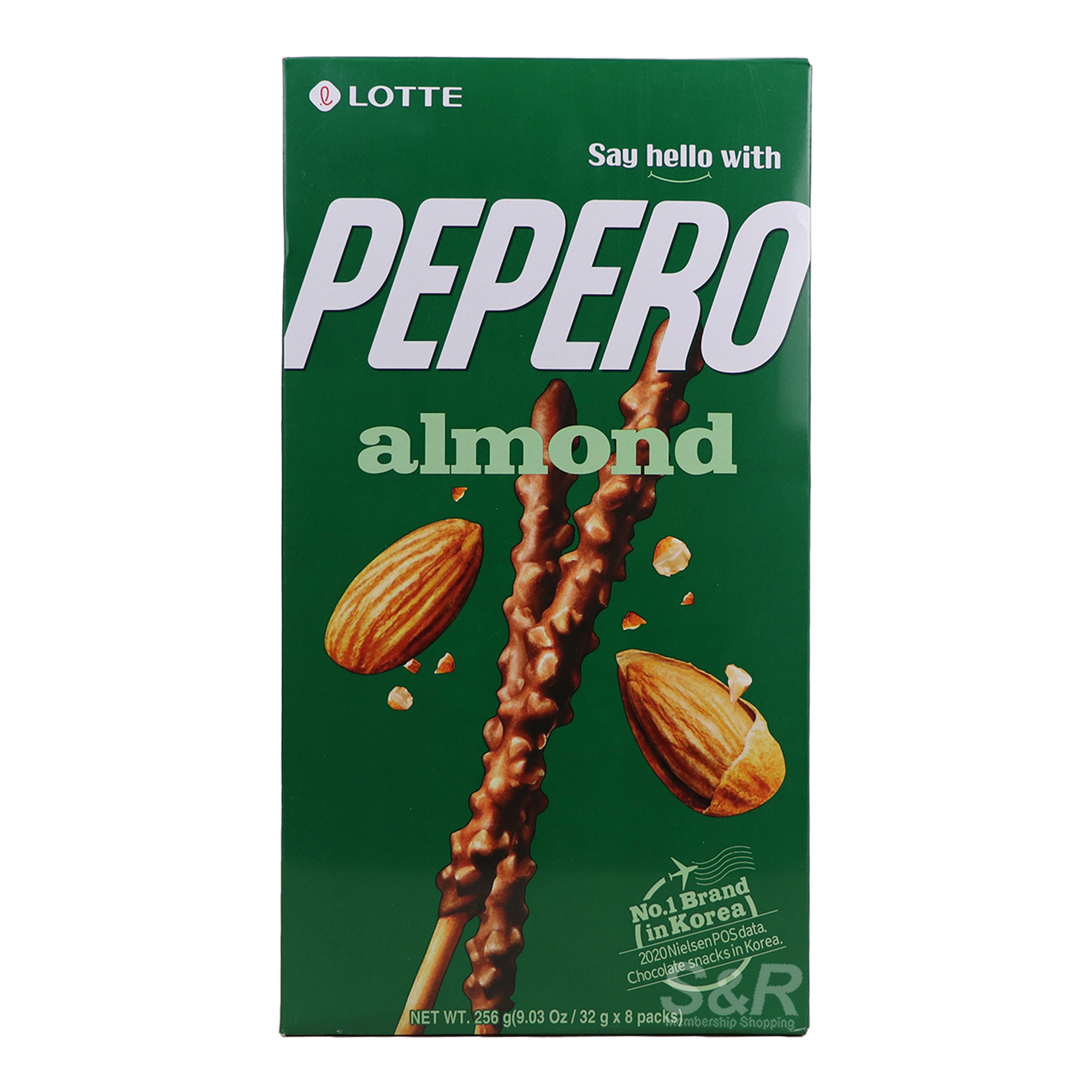 Lotte Pepero Almond and Chocolate 8 packs